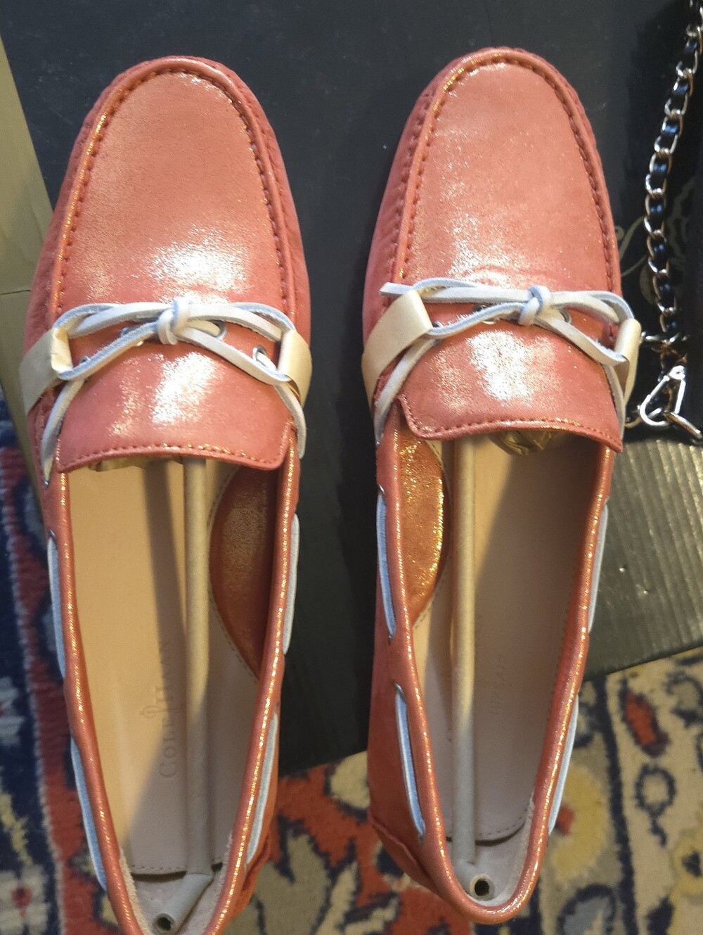 NWOB  Cole Haan Women's Metallic Coral Leather Nike Air collection